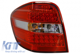 LED Taillights suitable for Mercedes M-Class W164 (2005-2008) Red Clear-image-6026057