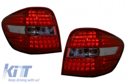 LED Taillights suitable for Mercedes M-Class W164 (2005-2008) Red Clear-image-6026060