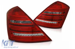 image-74-LED Taillights suitable for Mercedes S-Class W221 (2005-2009) Red Clear with Dynamic Sequential Turning Signal