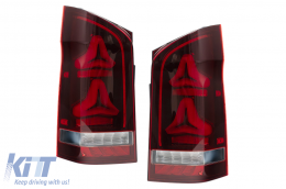 LED Taillights suitable for Mercedes V-Class W447 (2014-2024) Single Rear Door Dynamic Turning Lights-image-6127034