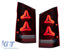 LED Taillights suitable for Mercedes V-Class W447 (2014-2024) Single Rear Door Dynamic Turning Lights - TLMBW447TL