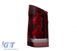 LED Taillights suitable for Mercedes V-Class W447 (2014-2024) Single Rear Door Dynamic Turning Lights-image-6127045