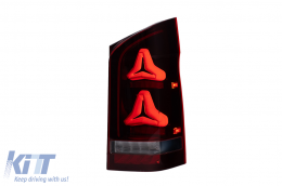 LED Taillights suitable for Mercedes V-Class W447 (2014-2024) Single Rear Door Dynamic Turning Lights-image-6127047