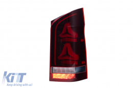 LED Taillights suitable for Mercedes V-Class W447 (2014-2024) Single Rear Door Dynamic Turning Lights-image-6127049