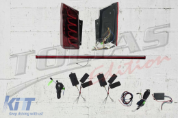 LED Taillights suitable for Mercedes V-Class W447 (2014-2024) Single Rear Door Dynamic Turning Lights-image-6128138