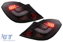 LED Taillights suitable for Opel Corsa D Hatchback (04.2006-2014) Black-image-6101876