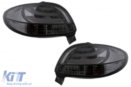 LED Taillights suitable for Peugeot 206 HatchBack 3 / 5 Doors (1998-2004) Black Smoke - TLPE206BLED