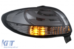 LED Taillights suitable for Peugeot 206 HatchBack 3 / 5 Doors (1998-2004) Black Smoke-image-6102791