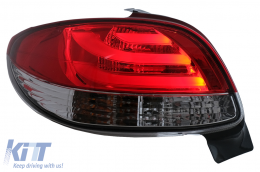 LED Taillights suitable for Peugeot 206 HatchBack 3 / 5 Doors (10.1998-2004) Red White-image-6112616