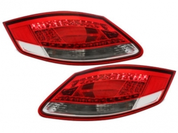 LED Taillights suitable for PORSCHE Boxster 987 05-08 Cayman 06-09 red / crystal