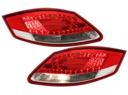 LED Taillights suitable for PORSCHE Boxster 987 05-08 Cayman 06-09 red / crystal-image-61703