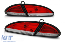 LED Taillights suitable for Seat Leon (06.2005-2009) Red Clear - TLSELE1PRC