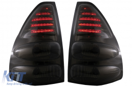 LED Taillights suitable for Toyota Land Cruiser FJ120 (2003-2008) Smoke - TLTOLC120S