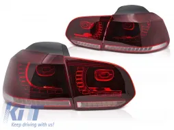 image-37-LED TAILLIGHTS SUITABLE FOR VOLKSWAGEN GOLF VI HATCHBACK 2008-2013, RED AND WHITE BASE, LEFT AND RIGHT