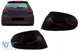 LED Taillights suitable for VW Golf 5 (2004-2009) Smoke Extreme Black Look Urban Style Dynamic Sequential Turning Lights Left Hand Drive-image-6069881