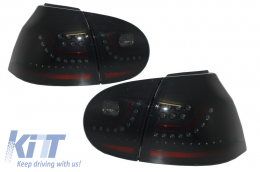 LED Taillights suitable for VW Golf V 5 Left Hand Drive (2004-2009) Smoke Extreme Black Look Urban Style - TLVWG5S
