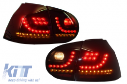 LED Taillights suitable for VW Golf V 5 Left Hand Drive (2004-2009) Smoke Extreme Black Look Urban Style-image-6021620