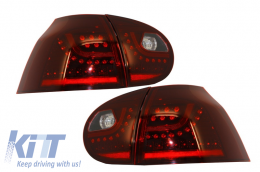 LED Taillights suitable for VW Golf V 5 (2004-2009) Left Hand Drive (LHD) Cherry Red Urban Style - TLVWG5R