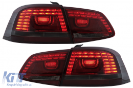 LED Taillights suitable for VW Passat 3C B7 Sedan (10.2010-10.2014) Red Smoke - TLVWP3CB7RS