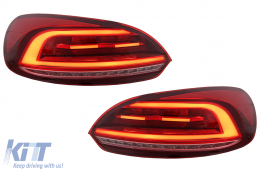 image-38-LED Taillights suitable for VW Scirocco Hatchback 137 Mk3 (2008-2014) Red Dynamic Turning Lights