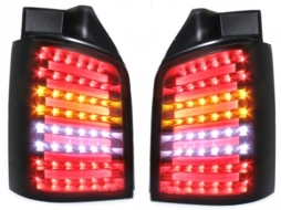 LED taillights suitable for VW T5 03-12/09 LED indicator black / smoke-image-65486