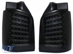 LED Taillights suitable for VW T5 (04.2003-2009) Black Smoke-image-64442