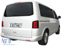 LED Taillights suitable for VW T5 (04.2003-2009) Black Smoke-image-64443