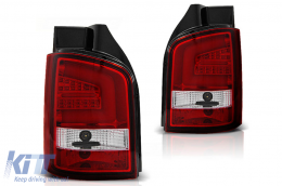 LED Taillights suitable for VW Transporter V T5.1 (04.2010-2015) Red White - TLVWT5LEDRC
