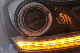 LED TFL Scheinwerfer für Mercedes C-Klasse W204 S204 MOPF 2011–2014 Schwarz-image-6100228