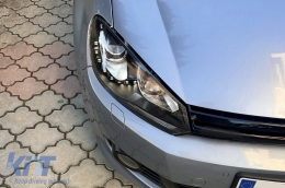 LED TFL Scheinwerfer für VW Golf 6 VI 10.2008–2012 Schwarzes Tagfahrlicht-image-6127758