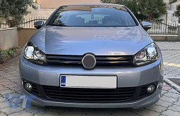 LED TFL Scheinwerfer für VW Golf 6 VI 10.2008–2012 Schwarzes Tagfahrlicht-image-6127759