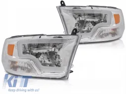 image-75-LED tuning headlight set suitable for Dodge Ram 2009-2018 with chrome base, left and right