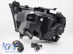 LED tuning headlight set suitable for Dodge Ram 1500 2019-2022 with black base, featuring dynamic turn signals, for the model with factory DRL lights, with 