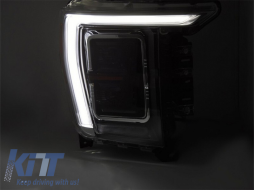 LED tuning headlight set suitable for Ford F150 2020-2023 with black base, for the model with factory DRL lights, left and right-image-6238429