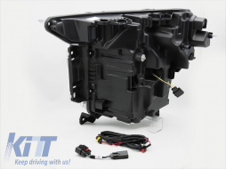 LED tuning headlight set suitable for Ford F150 2020-2023 with black base, for the model with factory DRL lights, left and right-image-6238436