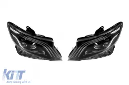 image-4-LED tuning headlight set suitable for Mercedes V-Class W447 2014-2023 with black base, left and right