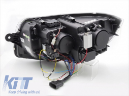 LED tuning headlight set suitable for Volkswagen T6 2015-2019 with black base, for the model with factory DRL lights, left and right-image-6238793