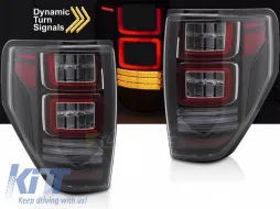 LED-Tuning-Rücklichtkit geeignet für Ford F150 2008-2014, mit dynamischem Blinker, schwarze Basis, links und rechts-image-6152018