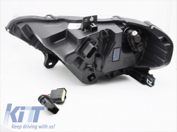 LED-Tuning-Scheinwerfersatz geeignet für Ford Mustang 2018-2021 mit schwarzem Gehäuse, für das Modell mit werkseitigen DRL-Leuchten, links und rechts-image-6238407