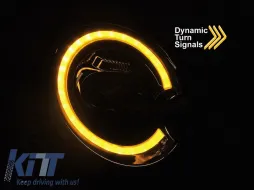 LED-Tuning-Scheinwerfersatz geeignet für Mini Cooper R55 Clubman 2007-2014, R56 Hatchback 2006-2014, R57 Cabrio 2009-2014, R58 Coupe, R59 Roadster 2011-2015 mit schwarzem Gehäuse, für das Modell mit W-image-6152981