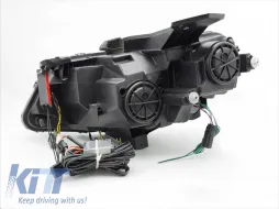 LED-Tuning-Scheinwerfersatz geeignet für Chevrolet Camaro 2016-2018 mit Chrombasis, ausgestattet mit dynamischen Blinker, für das Modell mit werkseitigen Tagfahrlichtern, links und rechts-image-6152803