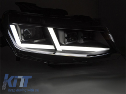 LED-Tuning-Scheinwerfersatz geeignet für Chevrolet Camaro 2016-2018 mit schwarzem Gehäuse, ausgestattet mit dynamischen Blinker, für das Modell mit werkseitigen Tagfahrlichtern, links und rechts-image-6152806