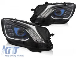 image-24-LED-Tuning-Scheinwerfersatz geeignet für Mercedes S-Klasse W222 Limousine mit Frontstoßstange 2013-2017 mit schwarzem Gehäuse, mit dynamischen Blinker, mit 