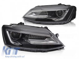 image-59-LED-Tuning-Scheinwerfersatz geeignet für Volkswagen Jetta 2011-2018 mit schwarzem Gehäuse, für das Modell mit werkseitigen Halogenlichtern, mit dynamischen Blinkern, links und rechts