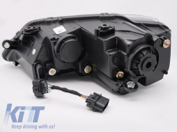 LED-Tuning-Scheinwerfersatz geeignet für Volkswagen Jetta 2011-2018 mit schwarzem Gehäuse, für das Modell mit werkseitigen Halogenlichtern, mit dynamischen Blinkern, links und rechts-image-6238787