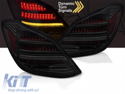 image-33-LED tuning tail light kit suitable for Mercedes C-Class W205 sedan 2014-2021, red smoked base, with dynamic turn signal, left and right