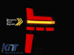 LED tuning tail light kit suitable for VW T6.1 2019-2021, fully smoked base, left and right for the model with factory-installed halogen tail lights-image-6238202