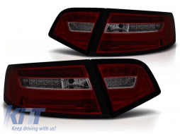 image-68-LED tuning tail light set suitable for Audi A6 C6 sedan 2008-2011 red/smoked, left and right