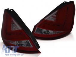 image-48-LED tuning tail light set suitable for Ford FIESTA MK7 2012-2015 hatchback, left and right