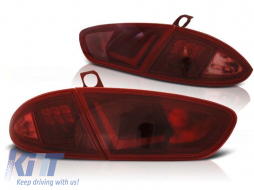 LED tuning tail light set suitable for Seat Leon 03.2009-2013 with red base, left and right